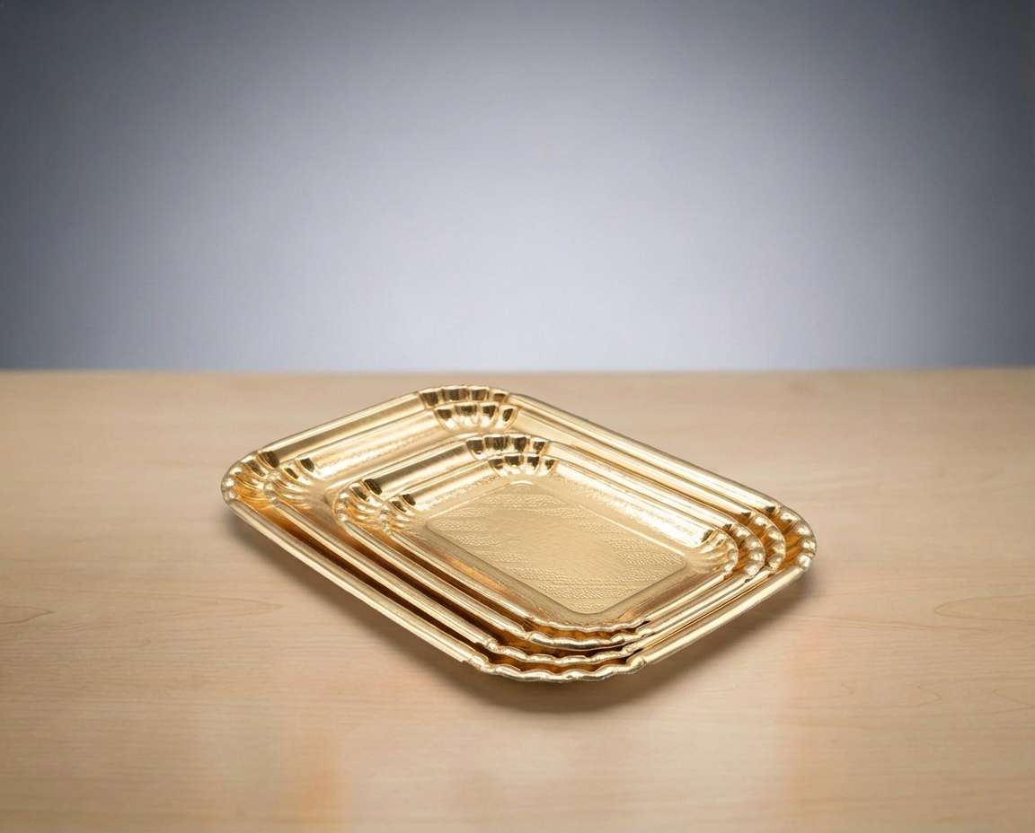 Gold Teller eckig 10Kg